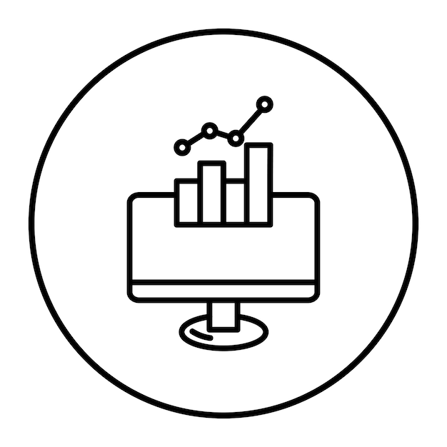 Ilustración vectorial del mercado de valores en línea