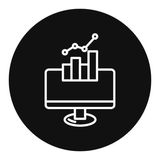 Ilustración vectorial del mercado de valores en línea