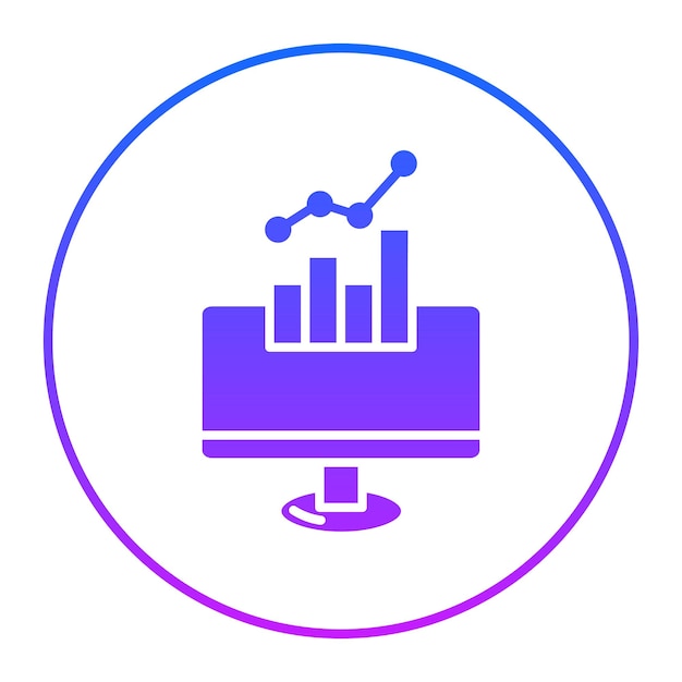 Ilustración vectorial del mercado de valores en línea