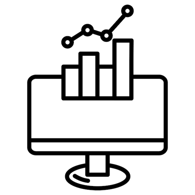 Ilustración vectorial del mercado de valores en línea