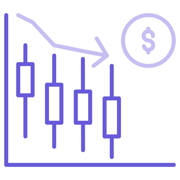 Vector ilustración vectorial del mercado de valores