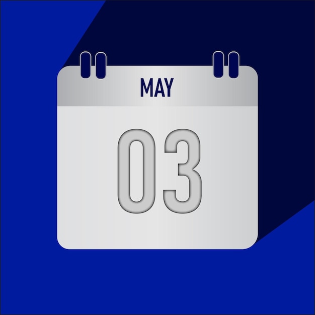 Ilustración vectorial del mes de mayo del año 2025
