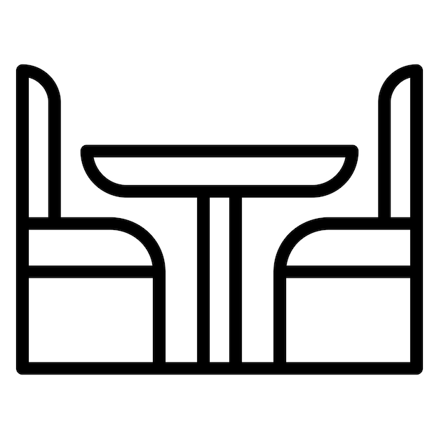 Ilustración vectorial de la mesa de comedor