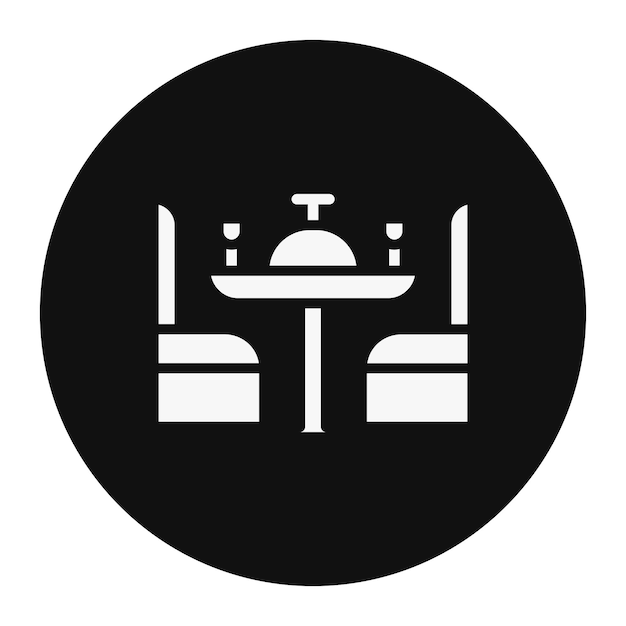 Ilustración vectorial de la mesa de comidas
