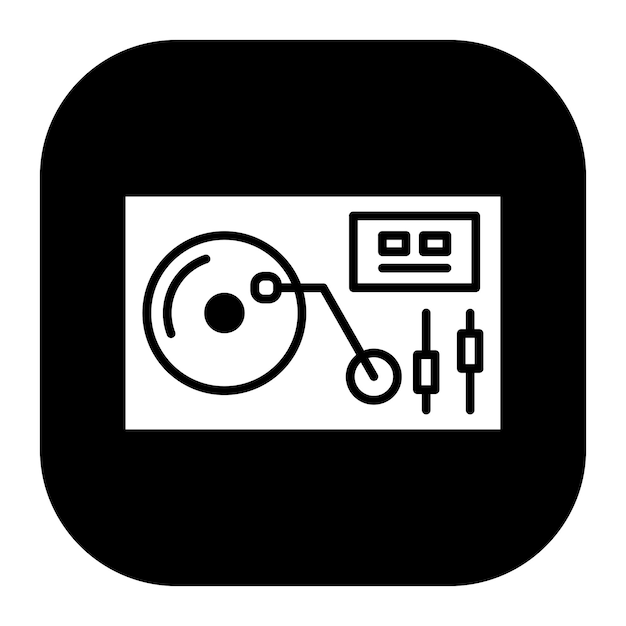 Ilustración vectorial de la mesa giratoria