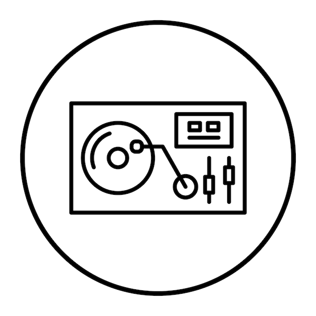 Ilustración vectorial de la mesa giratoria