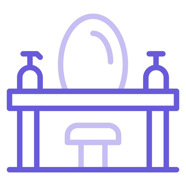 Ilustración vectorial de la mesa de lavado