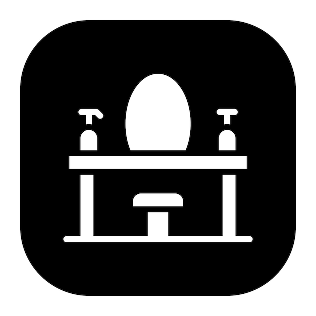 Ilustración vectorial de la mesa de lavado