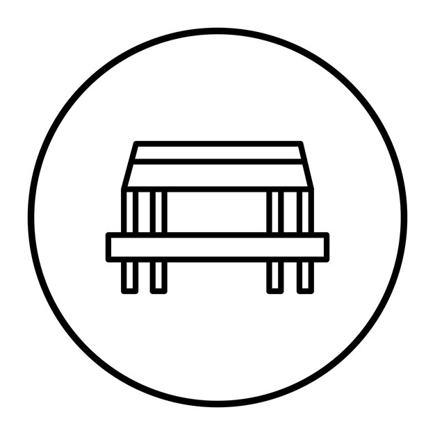 Ilustración vectorial de la mesa de picnic
