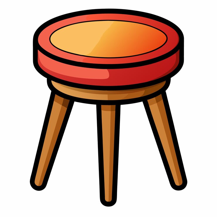 Vector ilustración vectorial de mesa redonda aislada sobre un fondo blanco