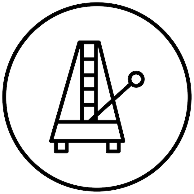 Ilustración vectorial del metrónomo