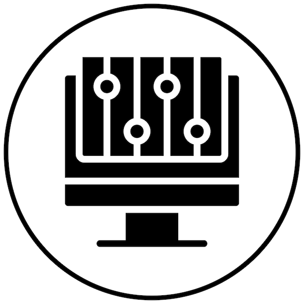 Ilustración vectorial de mezcla de audio