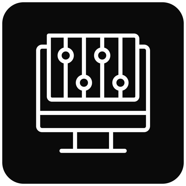 Ilustración vectorial de mezcla de audio
