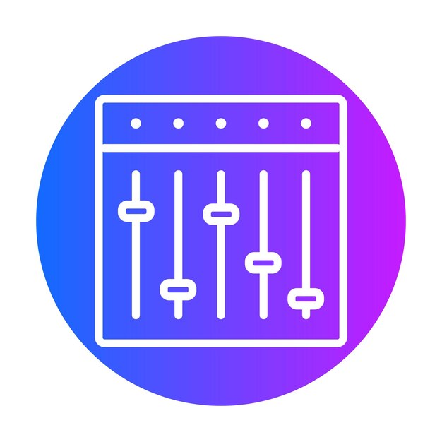 Ilustración vectorial de mezcla de audio