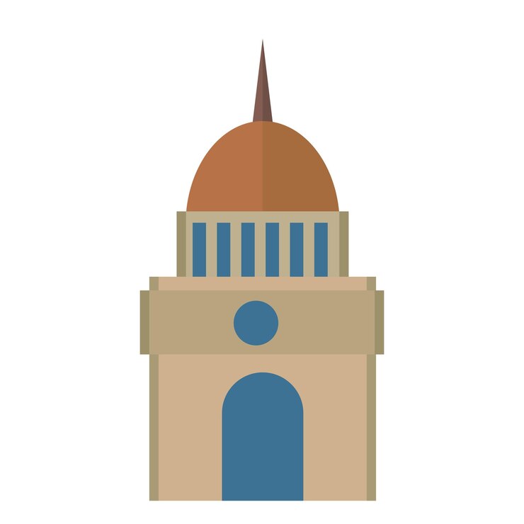 Vector ilustración vectorial de una mezquita islámica