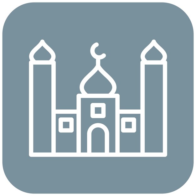 Ilustración vectorial de la mezquita