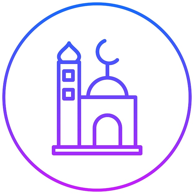 Ilustración vectorial de la mezquita