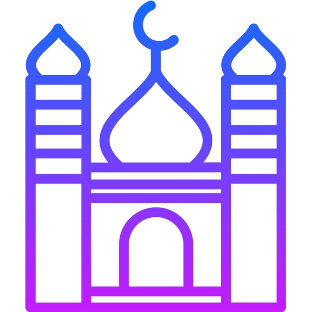 Ilustración vectorial de la mezquita