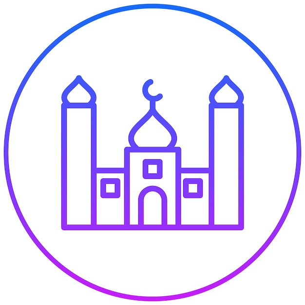 Ilustración vectorial de la mezquita
