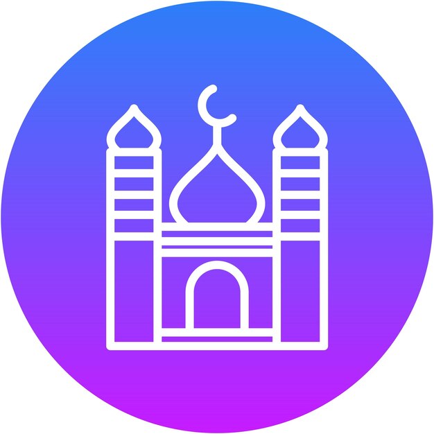Ilustración vectorial de la mezquita
