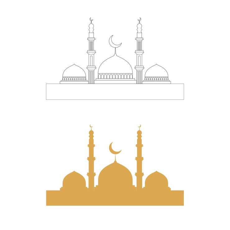 Ilustración vectorial de la mezquita