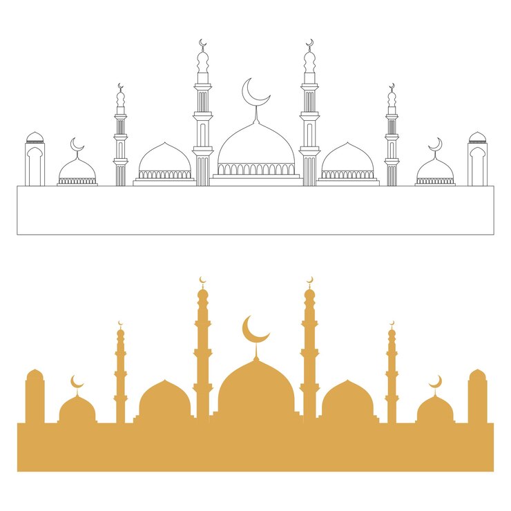 Ilustración vectorial de la mezquita