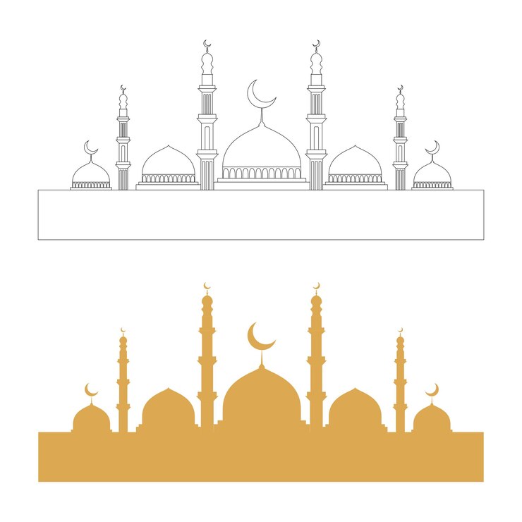 Ilustración vectorial de la mezquita