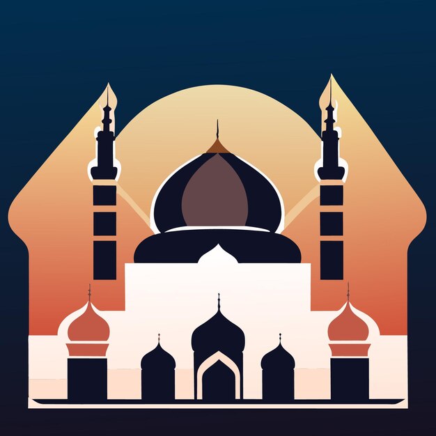 Vector ilustración vectorial de mezquitas para proyectos gráficos