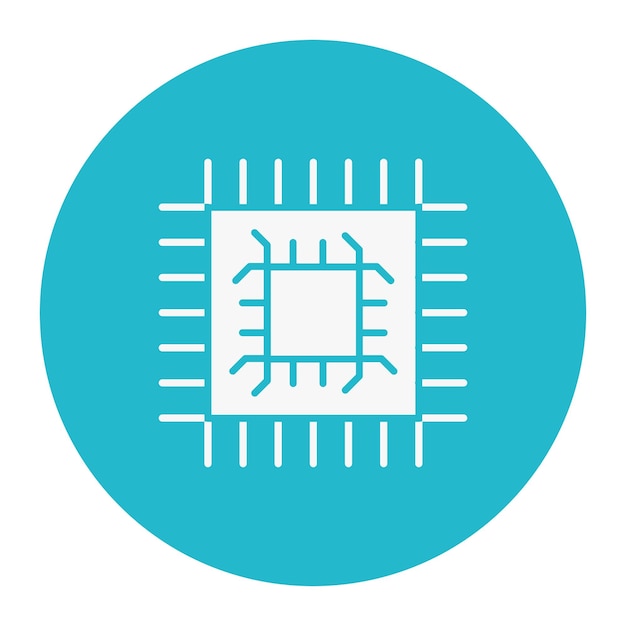Ilustración vectorial del microchip