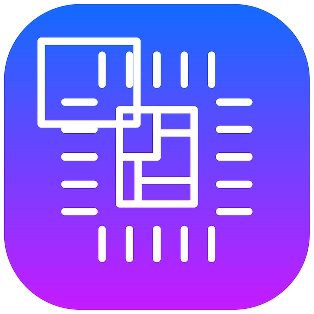 Ilustración vectorial del microchip