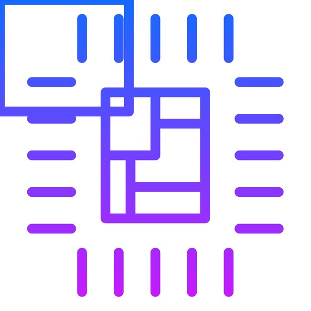 Ilustración vectorial del microchip