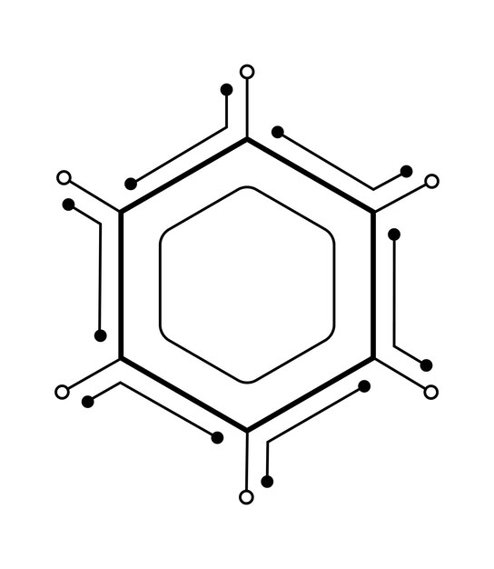 Ilustración vectorial de microcircuito lineal