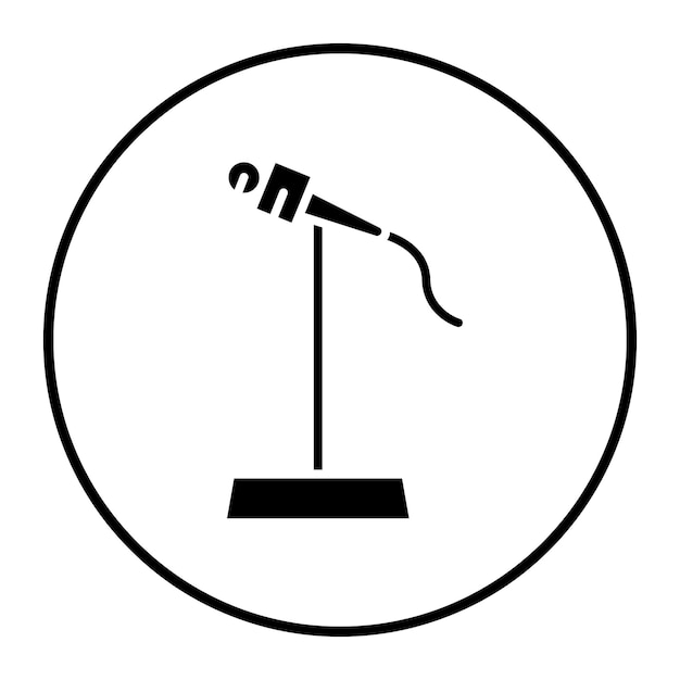 Ilustración vectorial del micrófono