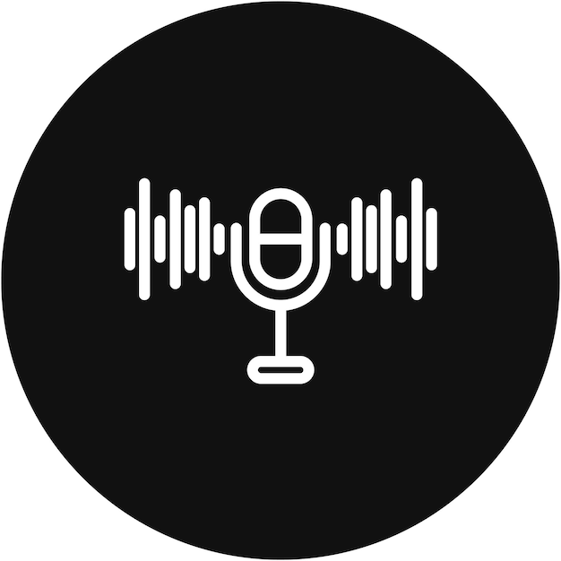 Ilustración vectorial del micrófono
