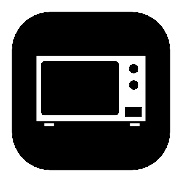 Ilustración vectorial de microondas