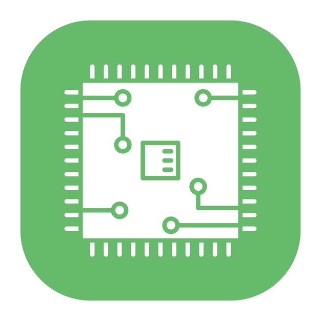 Ilustración vectorial del microprocesador
