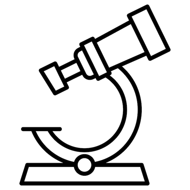 Ilustración vectorial del microscopio