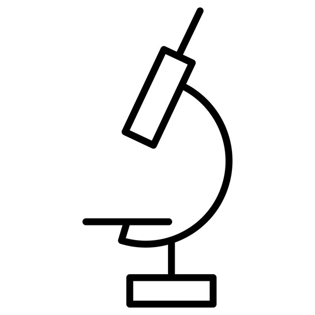 Ilustración vectorial del microscopio