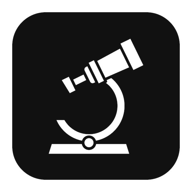Ilustración vectorial del microscopio