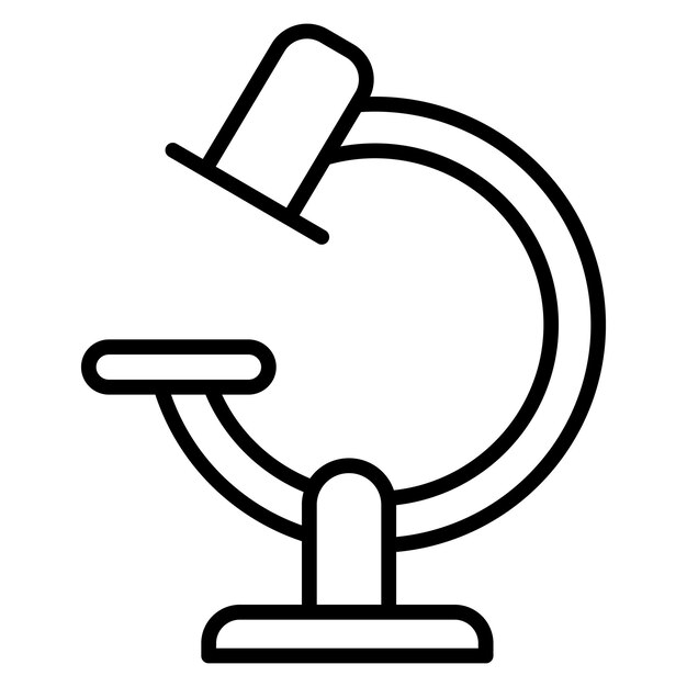 Ilustración vectorial del microscopio
