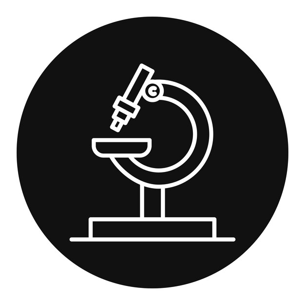 Ilustración vectorial del microscopio