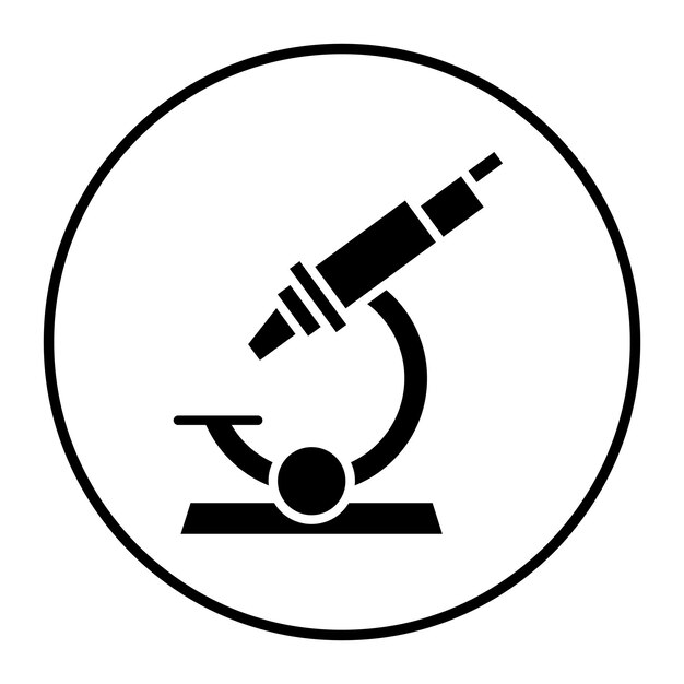 Ilustración vectorial del microscopio