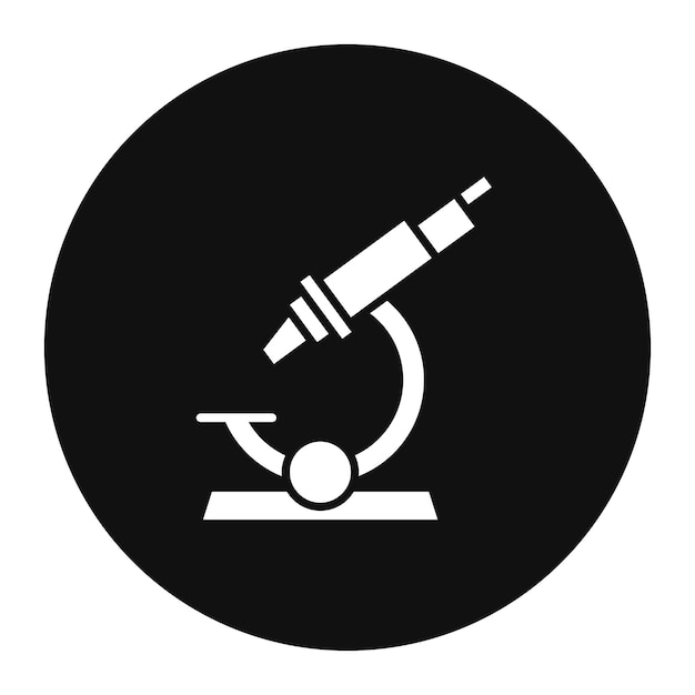 Ilustración vectorial del microscopio