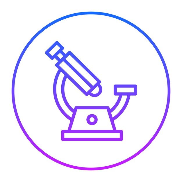 Ilustración vectorial del microscopio