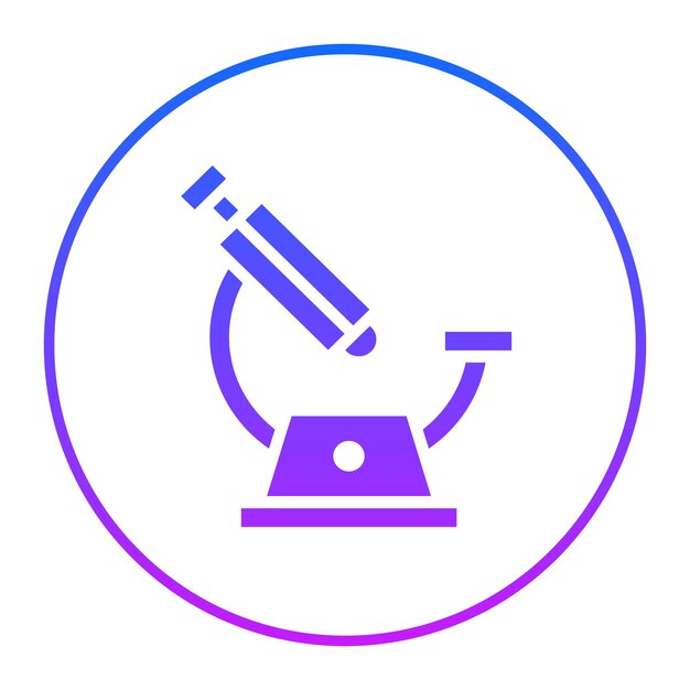 Ilustración vectorial del microscopio