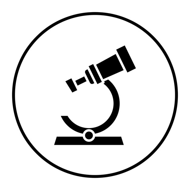Ilustración vectorial del microscopio