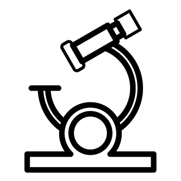 Ilustración vectorial del microscopio