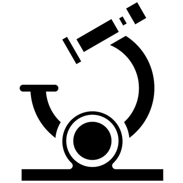 Ilustración vectorial del microscopio