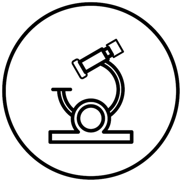 Ilustración vectorial del microscopio