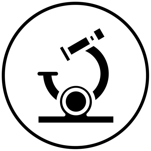 Ilustración vectorial del microscopio